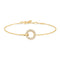 Gold Interlinked Circles Pave Bracelet | Ania Haie Australia