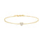 Gold Sweetheart Pave Bracelet