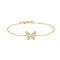 Gold Butterfly Pave Bracelet