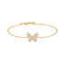 Gold Butterfly Pave Bracelet