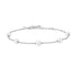 Silver Pearl Station Bracelet