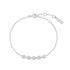 Silver Pave Multi Beaded Chain Bracelet