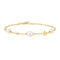 Gold Pearl and Star Station Bracelet