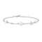 Silver Pearl and Star Station Bracelet