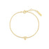 Gold Sparkling Tiny Shield Bracelet