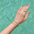 Gold Lab-Created Turquoise Beaded Bracelet