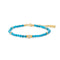Gold Lab-Created Turquoise Beaded Bracelet