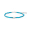 Silver Lab-Created Turquoise Beaded Bracelet