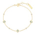 Gold Mint Green Station Bracelet