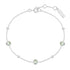 Silver Mint Green Station Bracelet