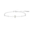Silver Mint Green Station Bracelet