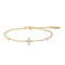Gold Sparkling Lucky Clover Bracelet