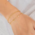 Gold Pave Puffed Heart Station Bracelet