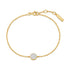 Gold Pave Disc Bracelet
