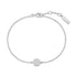 Silver Pave Disc Bracelet