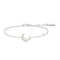 Silver Mother-of-Pearl Crescent Moon Bracelet