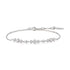 Silver Graduated Bezel-Set Trios Bracelet