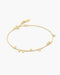 Gold Bezel-Set Droplet Station Bracelet