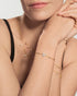 Gold Pave Heart with Bezel Station Bracelet