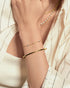 Gold Round & Teardrop Bezel Station Bracelet