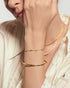 Gold Round & Teardrop Bezel Station Bracelet