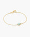 Gold Bezel Amazonite Organic Dome Pebble Bracelet