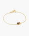 Gold Bezel Tiger's Eye Organic Dome Pebble Bracelet