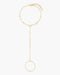 Gold Bezel-Set Station Hand Chain