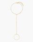 Gold Bezel-Set Station Hand Chain