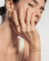 Gold Bezel-Set Station Hand Chain