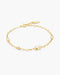 Gold Bezel Organic Dome Pebble Station Bracelet