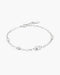 Silver Bezel Organic Dome Pebble Station Bracelet