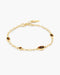 Gold Bezel Tiger's Eye Organic Dome Pebble Station Bracelet