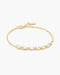 Gold Half-Bezel Oval Half-Tennis Bracelet