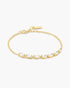 Gold Half-Bezel Oval Half-Tennis Bracelet