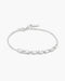 Silver Half-Bezel Oval Half-Tennis Bracelet
