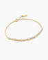 Gold Alternating Bezel-Set Bracelet