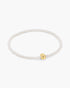 Gold Glass Pearl & Twist Beaded Bracelet