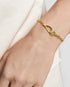 Gold Interlocked Pave & Polished Knot Bracelet