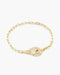Gold Interlocked Pave & Polished Knot Bracelet