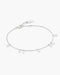 Silver Ethereal Teardrop Dangle Station Bracelet