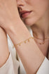 Gold Polished Teardrop Dangle Station Bracelet