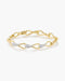 Gold Pave Sculptural Interlocked Link Bracelet
