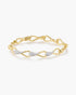 Gold Pave Sculptural Interlocked Link Bracelet