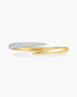 Gold Spiral Half Pave & Polish Cuff Bracelet