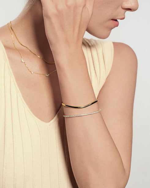 Gold Pave Tennis Bangle | Ania Haie Australia