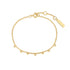 Gold Dangling Bead Station Bracelet