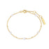 Gold Alternating Pearl & Bead Station Bracelet
