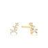 Glam Mini Climber Gold Stud Earrings