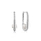 Silver Pearl Interlock Oval Hoop Earrings | Ania Haie Australia